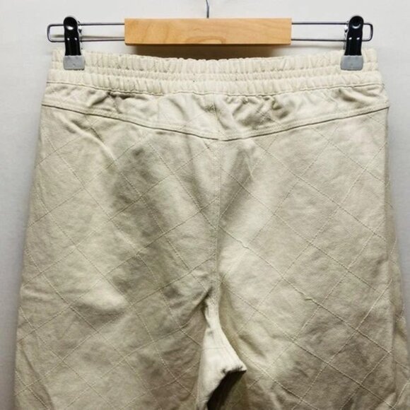 Forever 21 Linen Blend Jogger Women's Small Cream Heavy Cotton Elastic Waist EUC - Picture 4 of 11